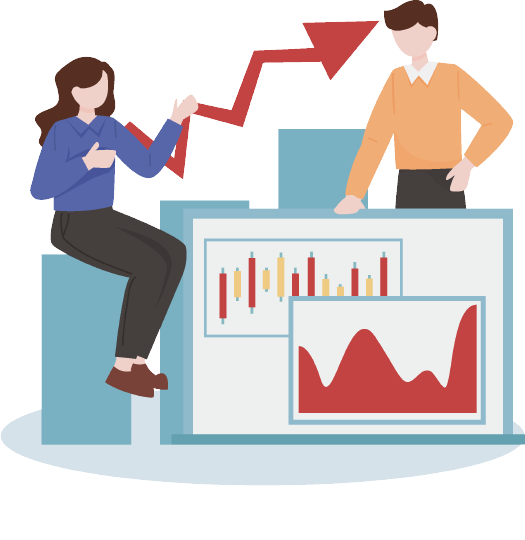 勉強している様子のイラスト