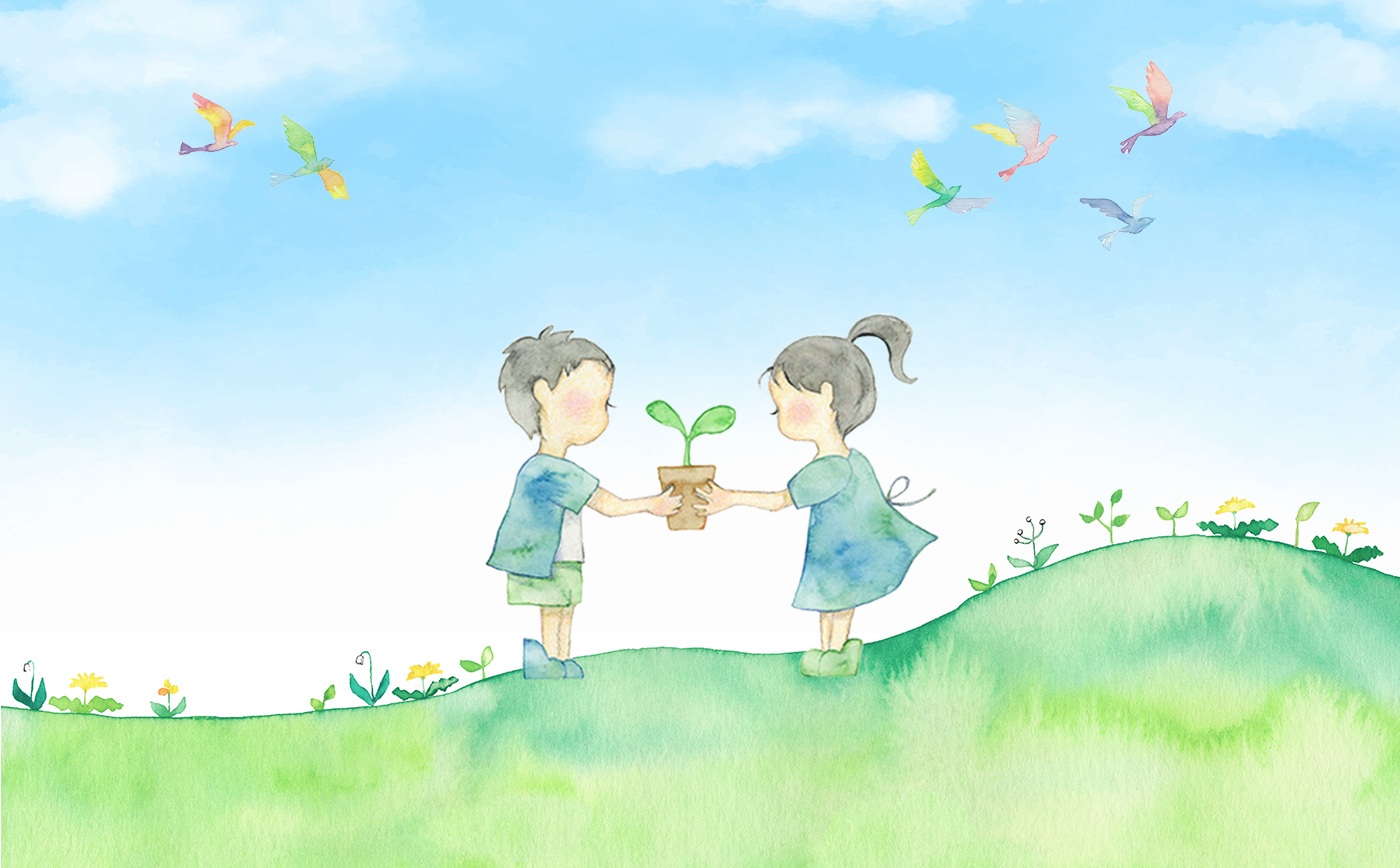 男の子と女の子のイラスト
